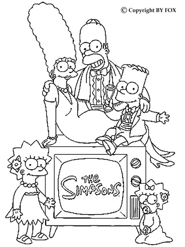 coloriage la famille simpson